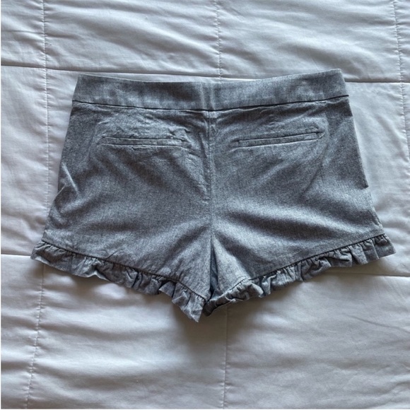 LOFT Grey Ruffle Shorts - Picture 2 of 7